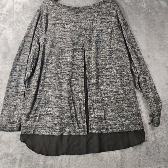 Cato Woman 22/24 Top Gray Splitback Lightweight Career Layered plussize high low - Picture 3 of 11